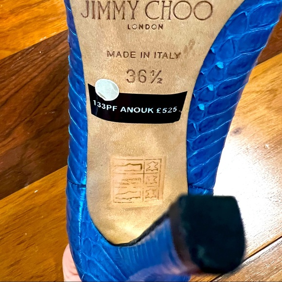 JIMMY CHOO gorgeous exotic snakeskin leather heels, size 36.5 - Picture 3 of 5